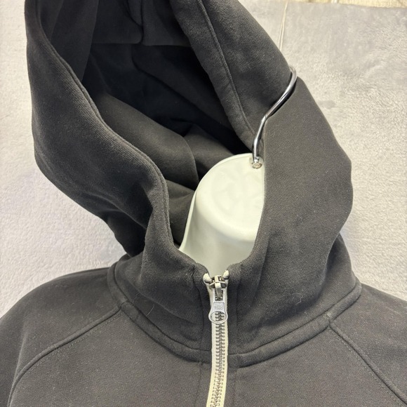 Vuori Restore 1/2 Zip Hoodie Womens Small Black Fleece Cropped Relaxed VW288 - Picture 3 of 13